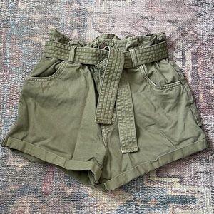Abercrombie & Fitch High Waisted Paper Bag Shorts